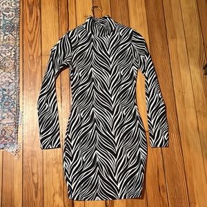 Black and white Zebra print dress